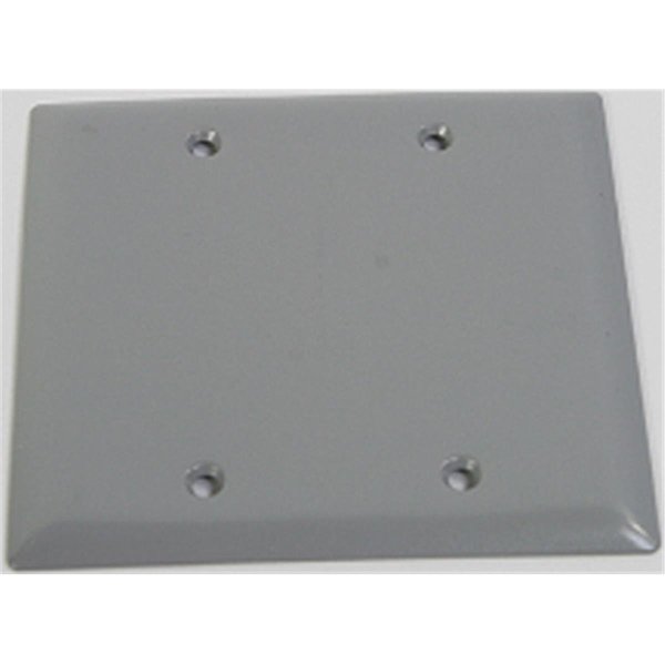 Greenfield Electrical Box Cover, 2 Gang, Blank CB2WS